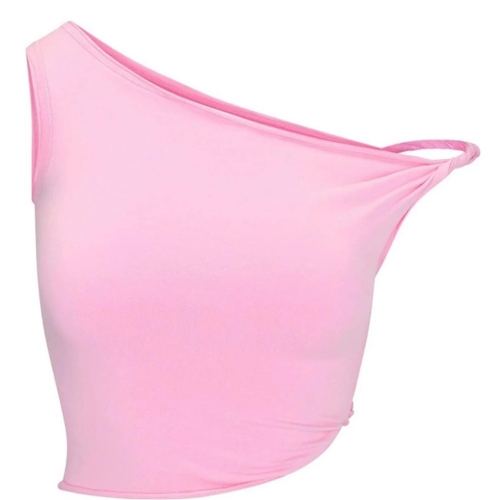 Skims cotton twist Cropped Tie Top Cotton Candy M NWT